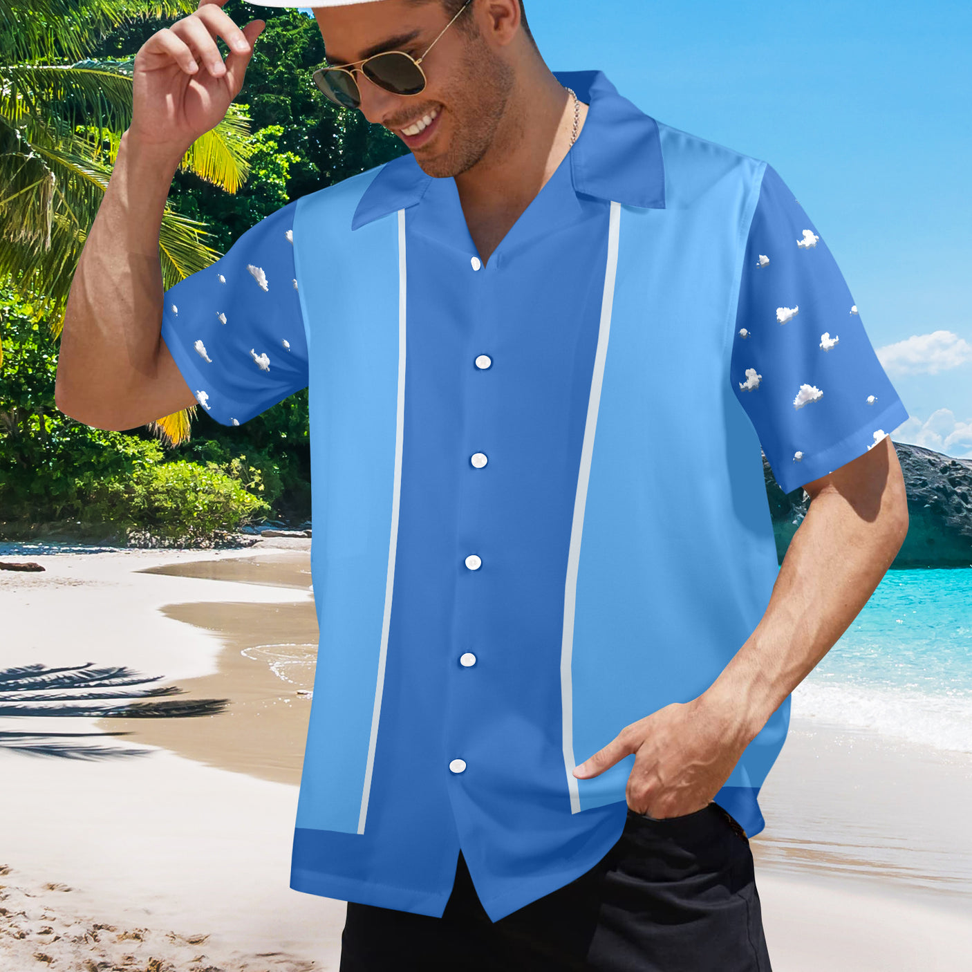 Clouds Hawaiian Shirt | Button Up Down Shirt