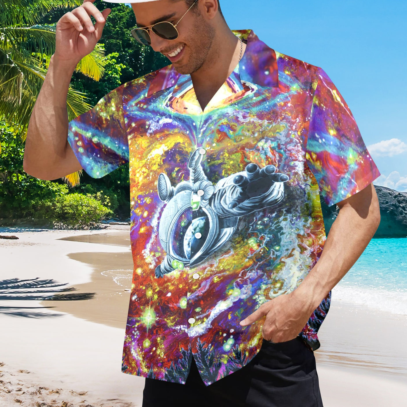 Abduction Space Astronaut, Dakota Daetwiler Art Hawaiian Shirt