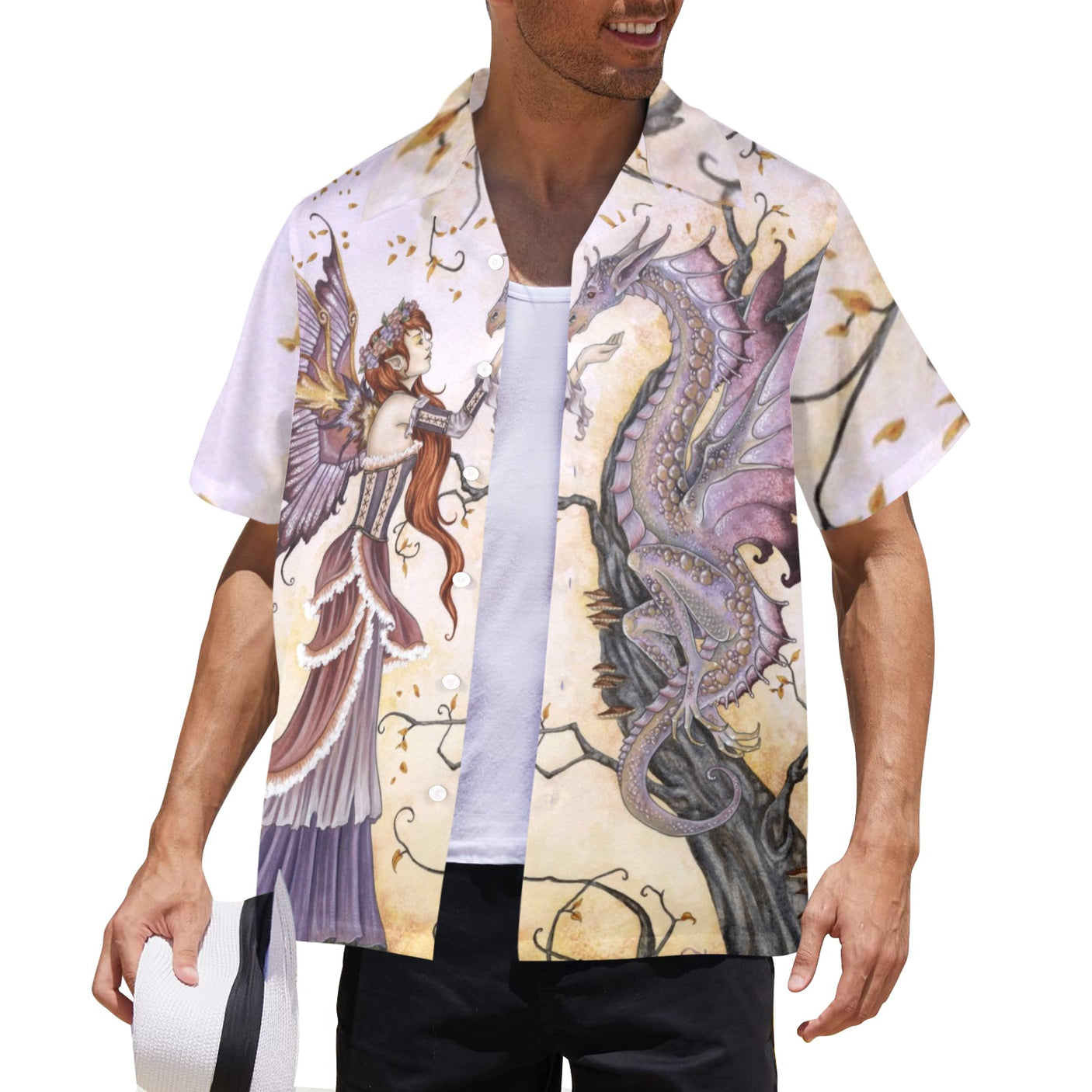 Amy Brown 'The Dragon Charmer' Hawaiian Shirt