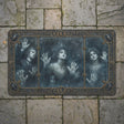 Pale ghosts pressing beneath an ornate Victorian glass window on doormats, product view 4