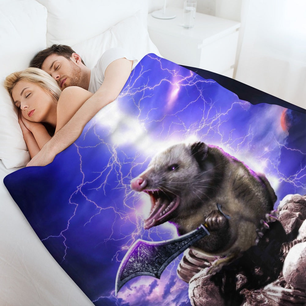 Lightning Possum Throw Blanket