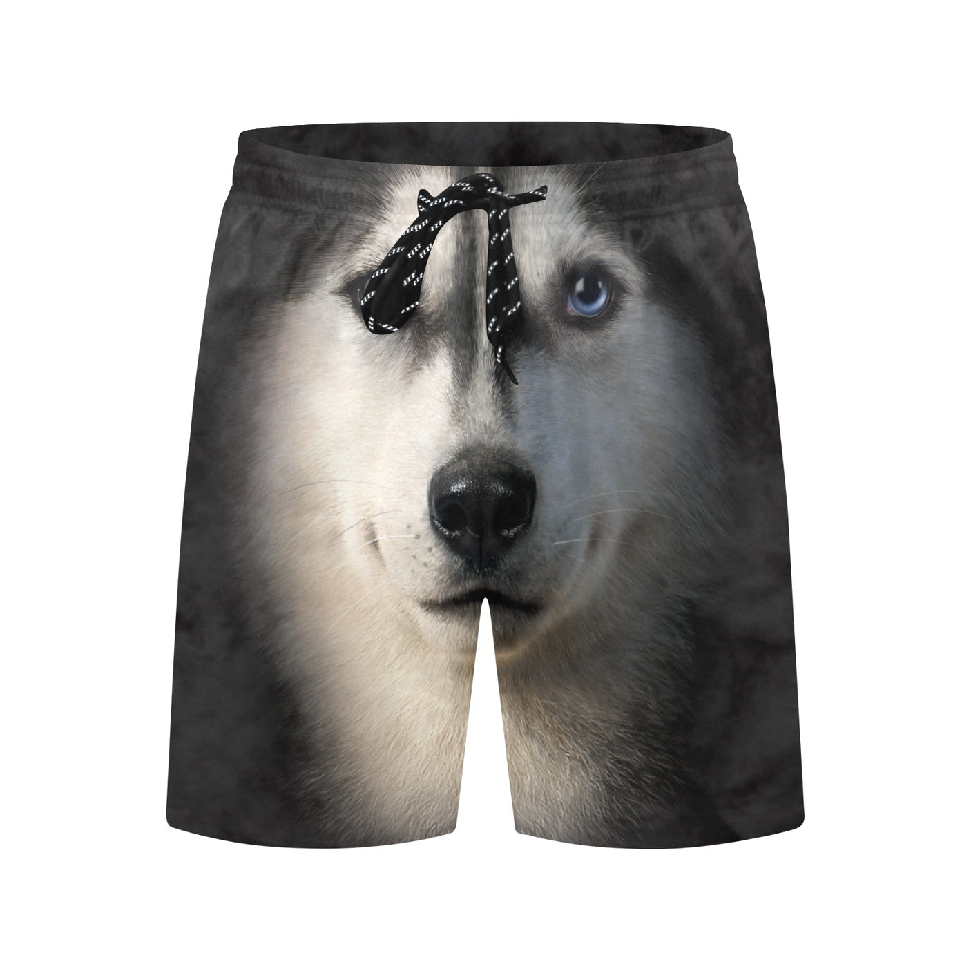 Siberian Husky Face Swim Trunks | Men's Swimming Beach Shorts