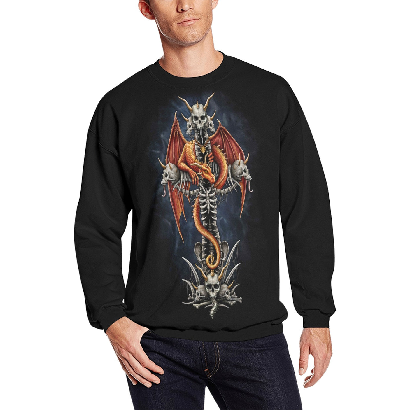 Dragons Cross, Sarah Richter Art Sweatshirt