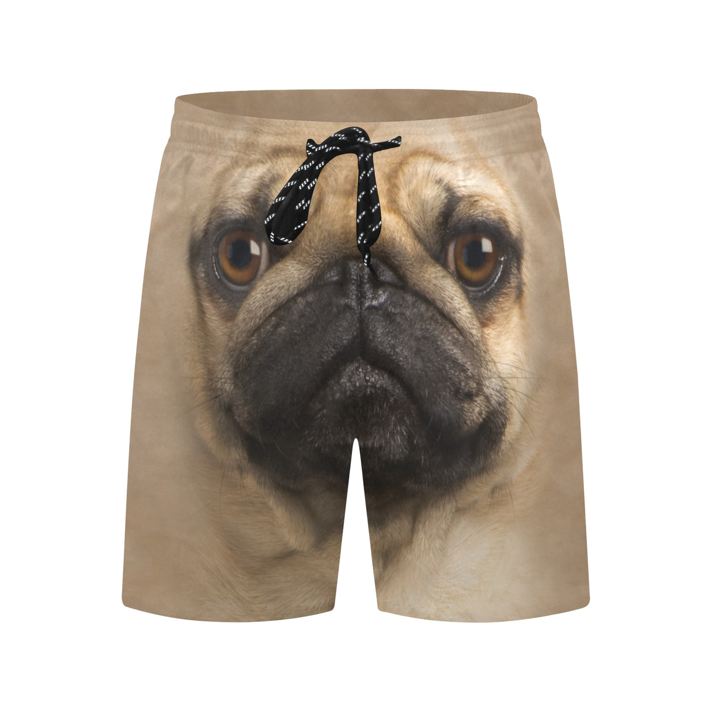 Pug Face Swim Trunks | Men's Swimming Beach Shorts