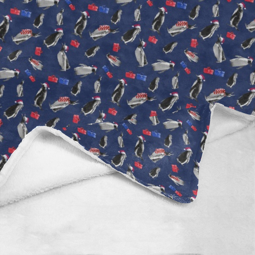 Christmas Penguin Throw Blanket
