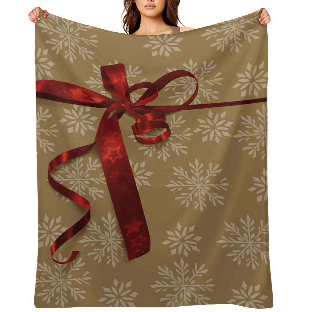 Gift Wrap Christmas Throw Blanket