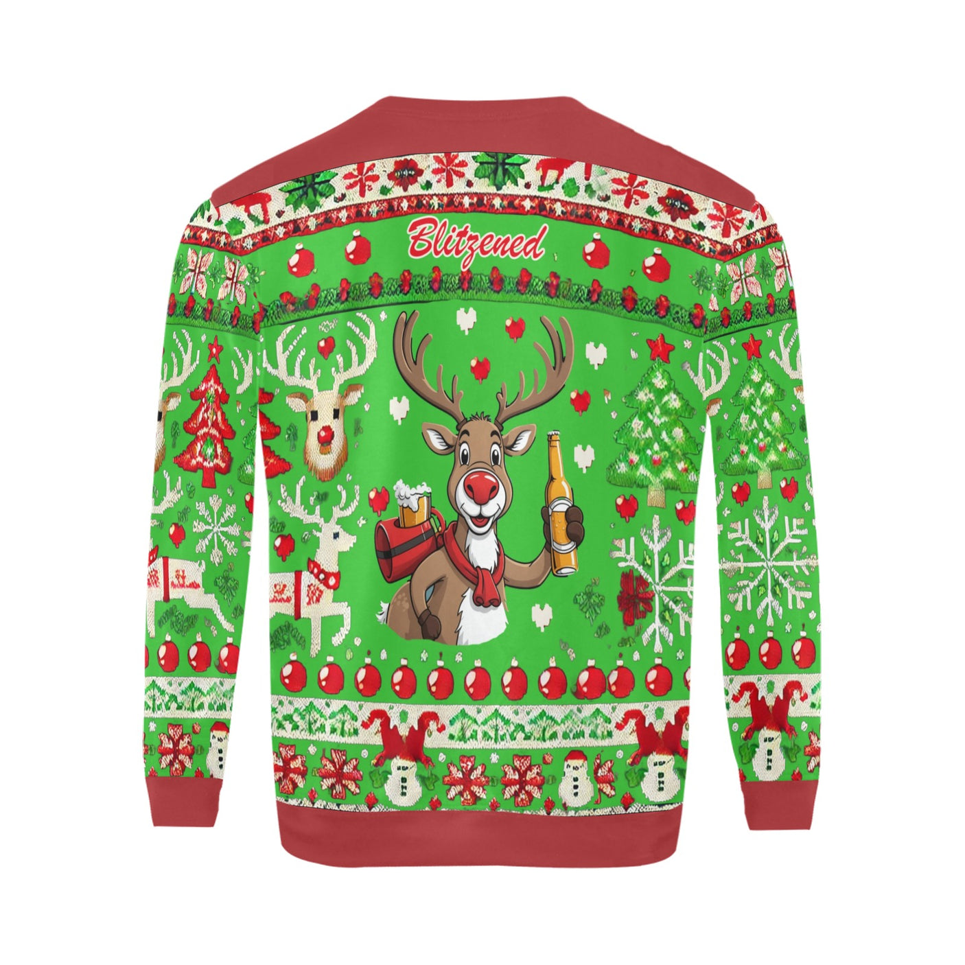 Inappropriate Reindeer Ugly Christmas Sweater