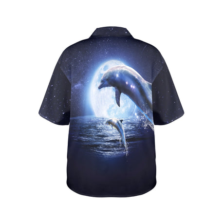 Moon Dolphin Women's Hawaiian Shirt