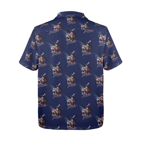 George Washington Riding Shark Hawaiian Shirt