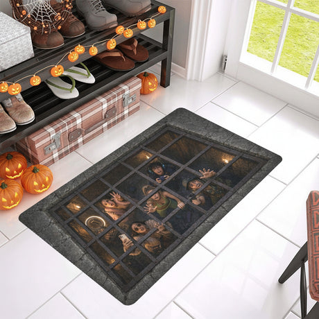 Trapped souls reaching through an iron dungeon grate on doormats