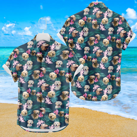 Golden Retriever Hawaiian Shirt | Dog  Button Up Down Shirt