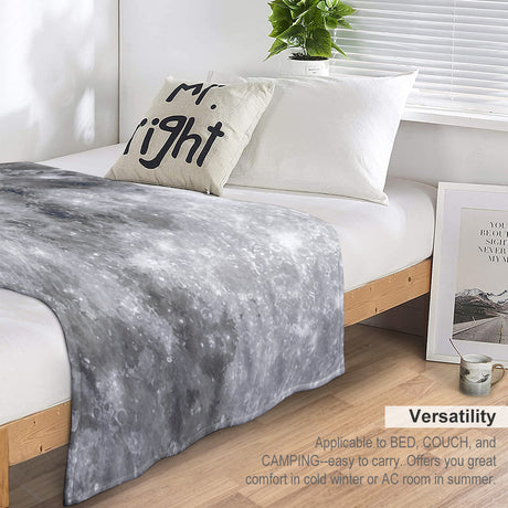 Moon Surface Throw Blanket