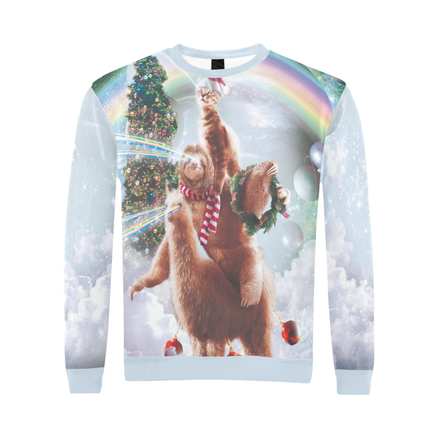 Cat Sloth Llama Ugly Christmas Sweater