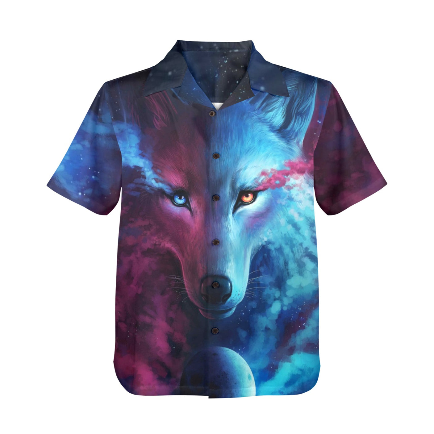 JoJoesArt Light Dark Wolf Hawaiian Shirt