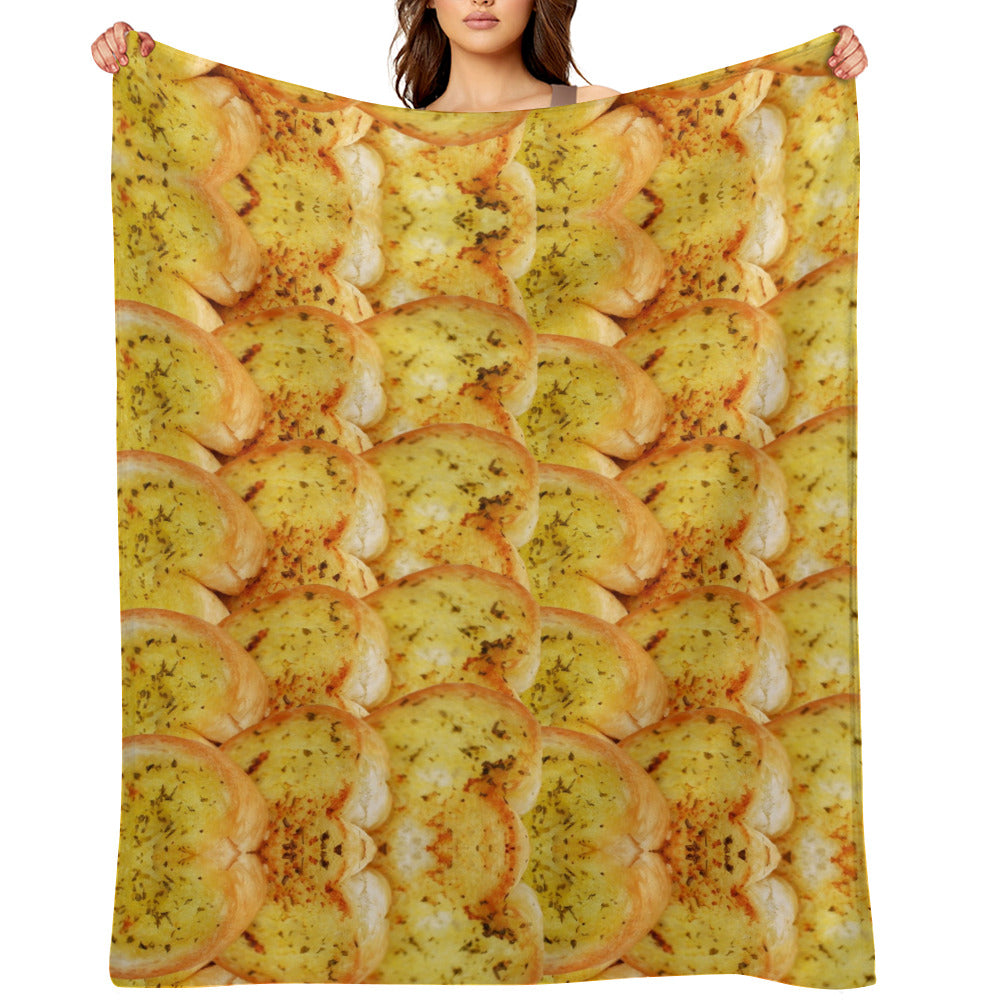 Garlic Bread Throw Blanket