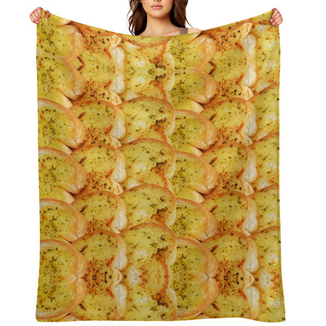 Garlic Bread Throw Blanket