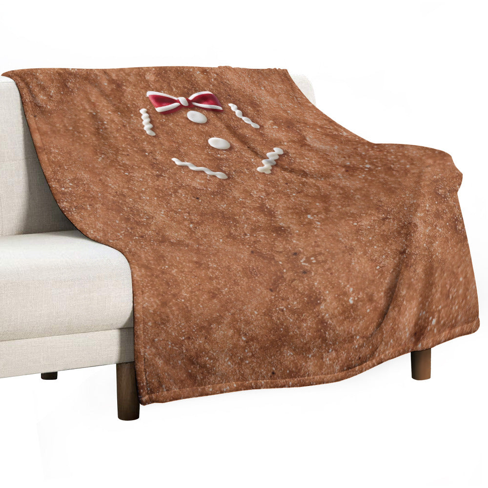 Gingerbread Man Christmas Throw Blanket