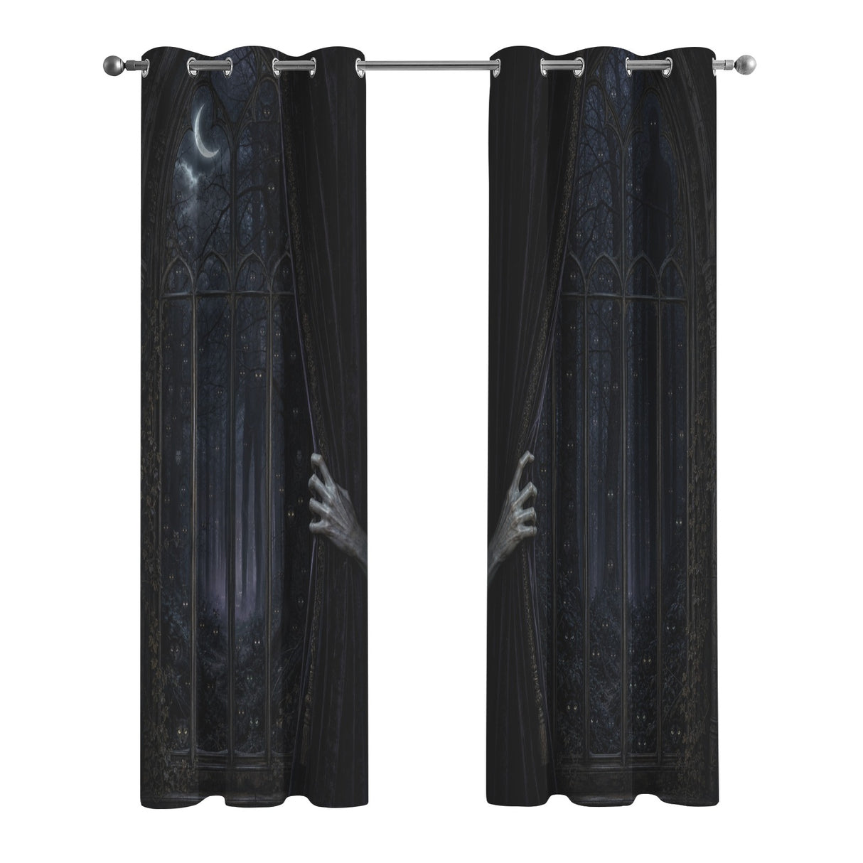 Something Is Opening the Curtains – Gothic Curtain Set