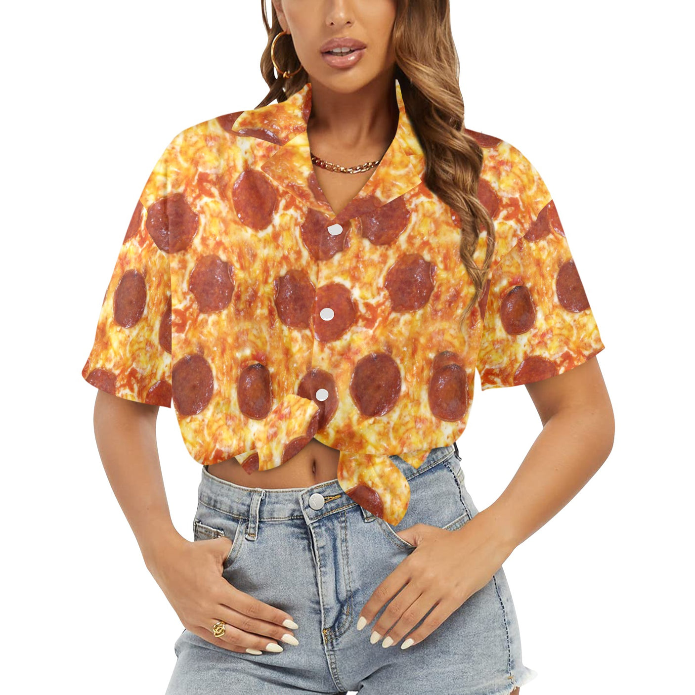 Pizza Women's Hawaiian Shirt