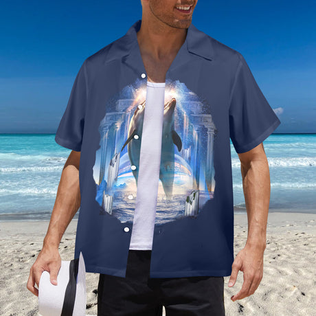 Dolphin Hawaiian Shirt | Button Up Down Shirt