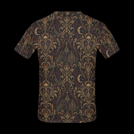 Haunted Victorian Damask Men’s Halloween T-Shirt