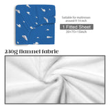 Cloud Twin Fitted Sheet – Blue Sky Bedding, 39 x 75 x 15 in