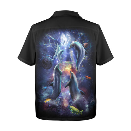 Space Dolphin Hawaiian Shirt