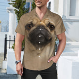 Pug Face Hawaiian Shirt | Button Up Down Shirt