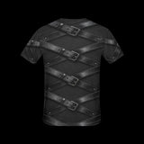 Belt Straps on Black Gothic Costume Shirt for Women