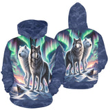 Northern Lights Wolf Hoodie