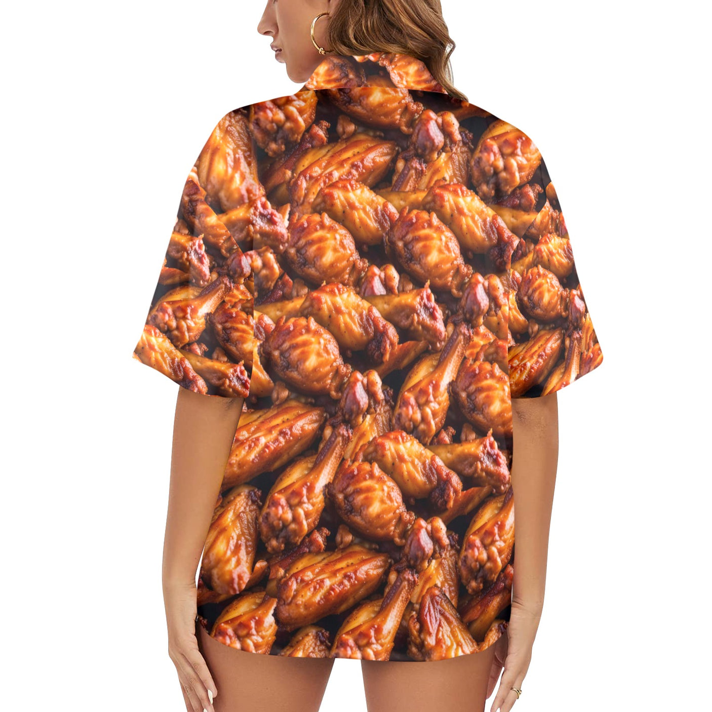 Chicken Wing Women's Hawaiian Shirt