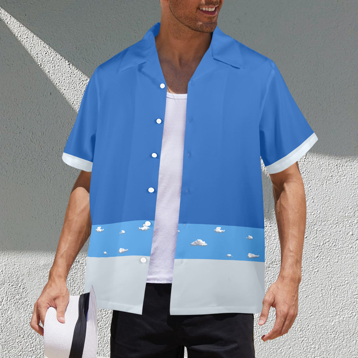 Clouds Vacation Shirt - Dreamy Sky Hawaiian Button-Up