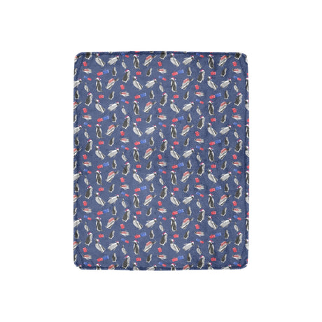 Christmas Penguin Throw Blanket