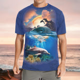 Tie Dye Dolphin AOP Shirt | 90's 2000's Retro Dolphins T-Shirt