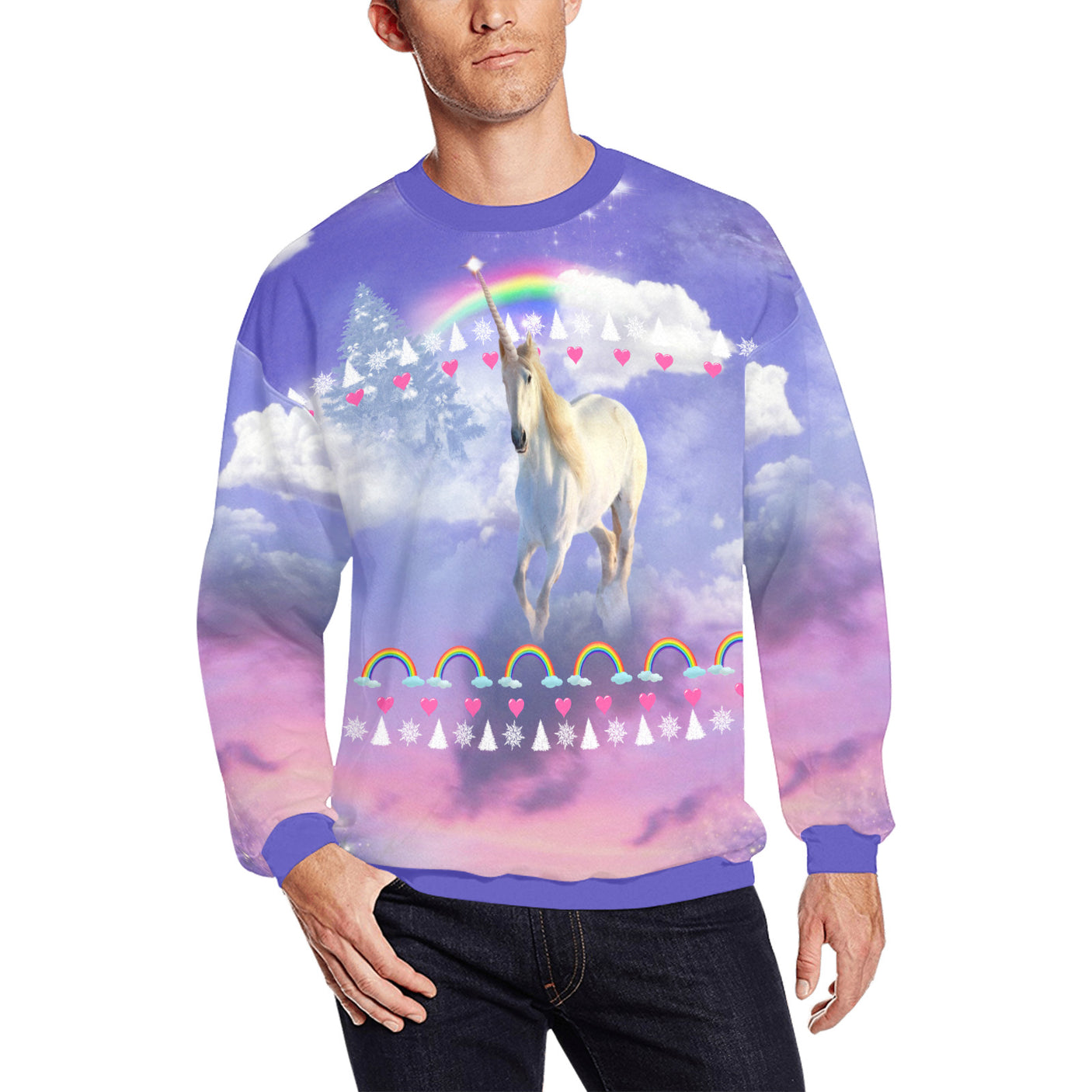 Rainbow Unicorn Ugly Christmas Sweater