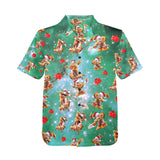 Christmas Space Cat Hawaiian Shirt | Button Up Down Shirt