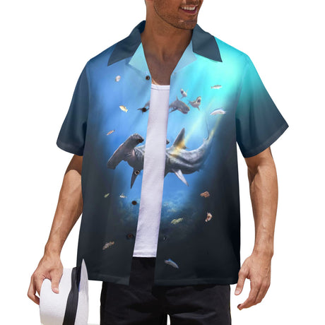 00Hammerhead Shark Hawaiian Shirt