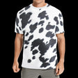 Bold black and white cowhide pattern on men's t-shirts, product view 4