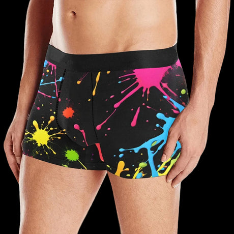 Rainbow Paint Splatter Boxer Brief Boxers