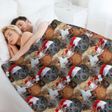 Guinea Pig Christmas Throw Blanket
