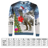 Santa Dinosaur Ugly Christmas Sweater