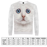 White Kitten Face Sweater