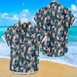 Corgi Hawaiian Shirt | Dog  Button Up Down Shirt