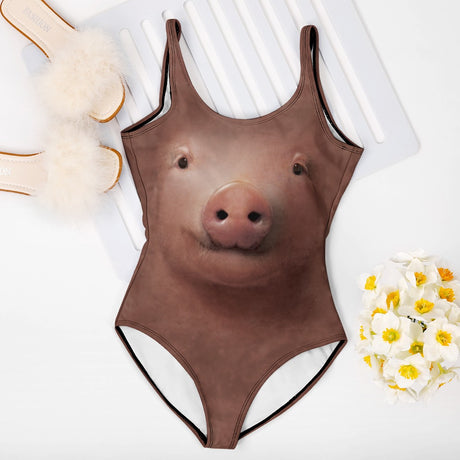 Pig Face One Piece Swimsuit