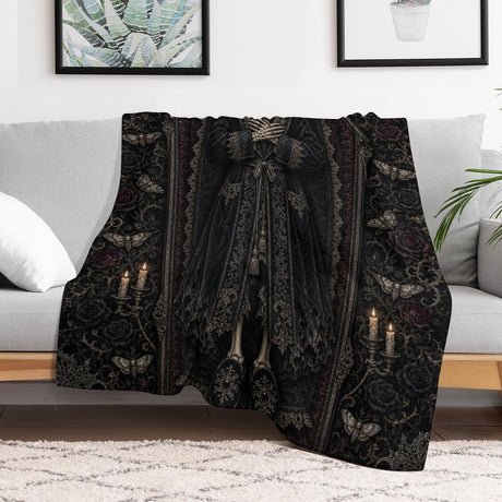Undercover Undead – Gothic Horror Throw Blanket