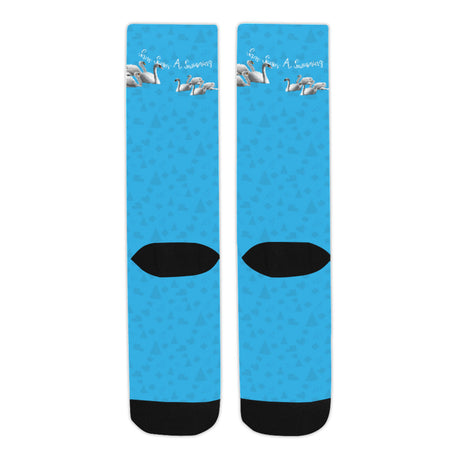 7 Swans Swimming Christmas Socks