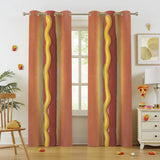 Giant Hot Dog Curtains – Funny Food Grommet Set, 52 x 84 in