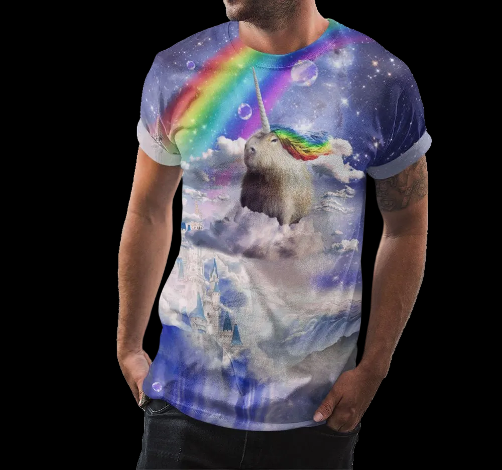 Capybara Unicorn Shirt | AOP 3D Tee Shirts - Random Galaxy Official