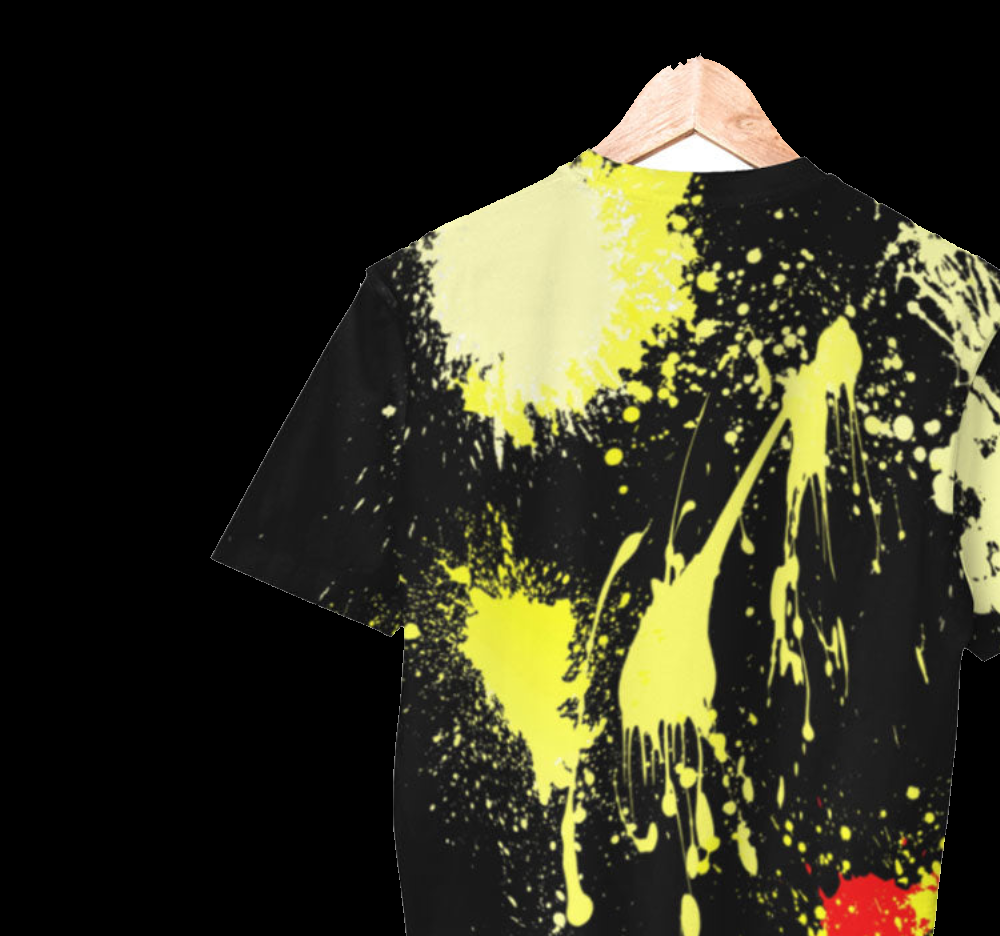 Paint Drip T-Shirt - Yellow Artist Graphic Tee
