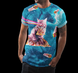 Pizza Laser Cat In Space Shirt - Random Galaxy Official